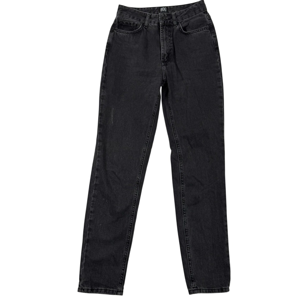 BDG Urban Outfitters Mom‎ Jeans High Rise Black Wash Womens 25 Straight Leg
